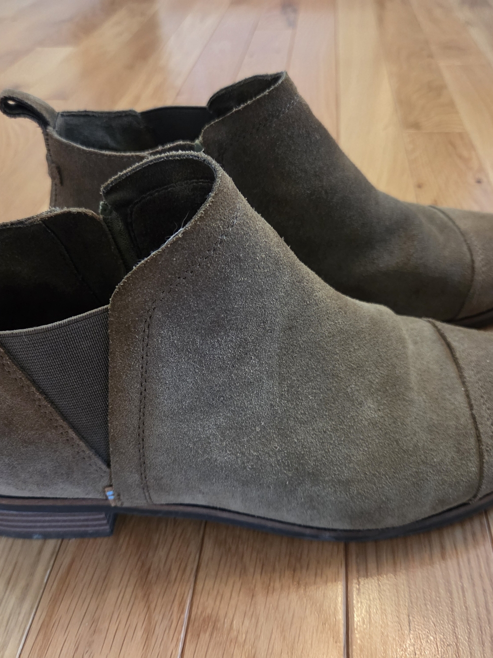 Toms Womens Reese Suede Ankle Boots In Olive Sz 10